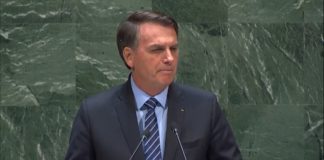 ONU: Bolsonaro diz que país é alvo de mentiras na área ambiental. Foto: Reprodução ONU