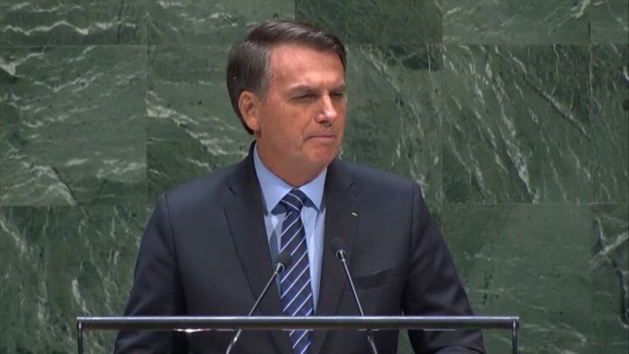 ONU: Bolsonaro diz que país é alvo de mentiras na área ambiental. Foto: Reprodução ONU