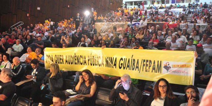 Audiência pública sobre Mina Guaíba tem clima tenso na AL-RS. Foto: Fabiano do Amaral/CP