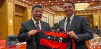 Bolsonaro afirmou que Flamengo conta com torcida chinesa na final da Libertadores | Foto: Divulgação/Palácio do Planalto/CP