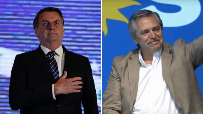 Bolsonaro, do Brasil, e Fernández, da Argentina, trocaram críticas nas últimas semanas | Foto: montagem sobre imagens de Carolina Antunes/PR e Divulgação/Partido Justicialista