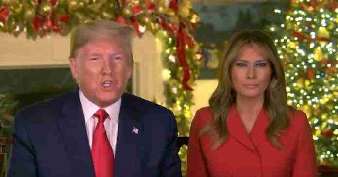 Trump e primeira-dama Melania gravaram vídeo de Natal | Foto: Reprodução/Twitter