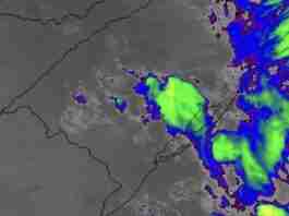 Modelos meteorológicos monitoraram área de instabilidade de levou granizo à região de Rio Pardo | Foto: Reprodução/MetSul Meteorologia