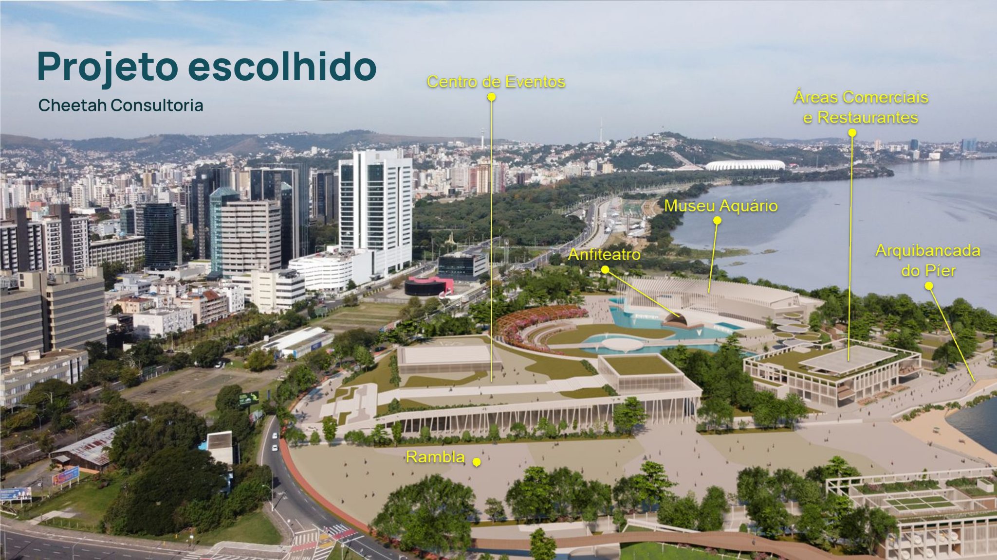 Projeto Para O Trecho 2 Da Orla Do Guaíba Prevê Anfiteatro Centro De Eventos E Marina Rádio 