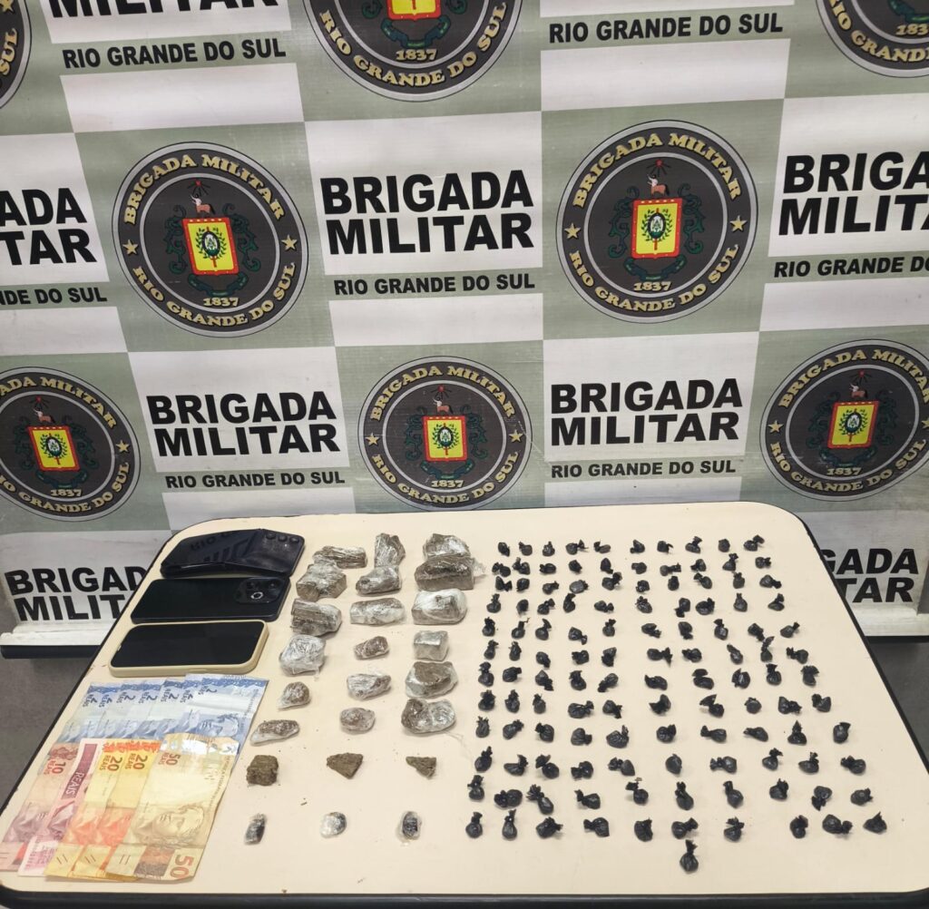Drogas apreendidas após prisão de quatro traficantes em Capão da Canoa - Foto: BM 