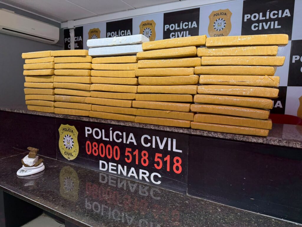 Agentes da 4ª DIN localizaram 52 quilos de maconha em Novo Hamburgo - Foto: PCRS 