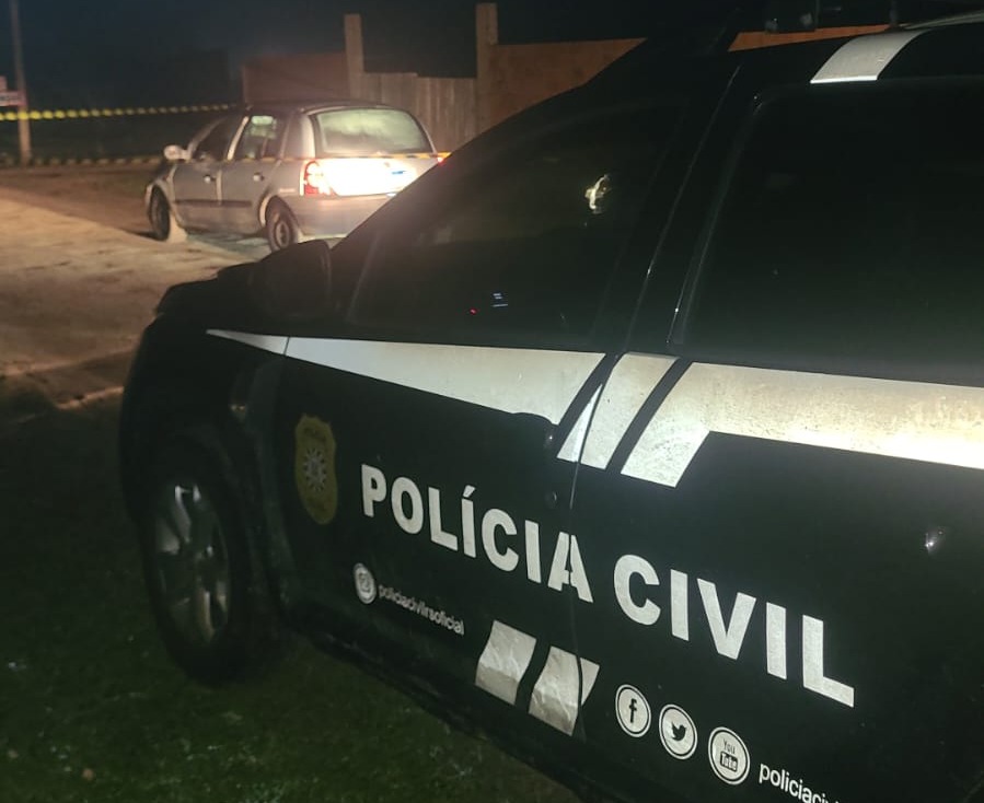 Polícia Civil faz diligências no local de homicídio, em Balneário Pinhal - Foto: Arquivo Pessoal / Marcel Horowitz