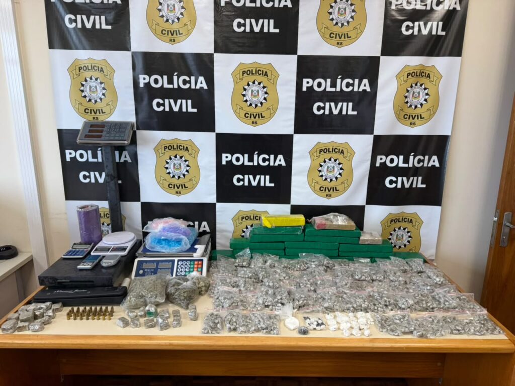 Drogas estavam na casa de Jonathan Steemburgo dos Santos - Foto: PCRS 
