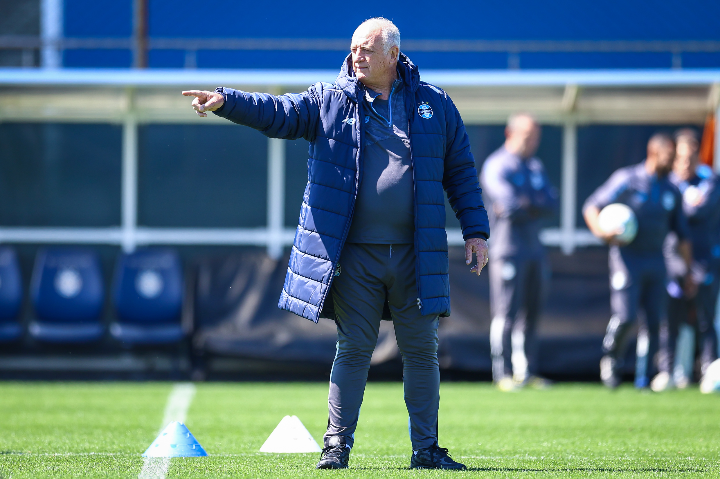Felipão comandou treinamento do Grêmio no CT Luiz Carvalho. (Foto: Lucas Uebel/Grêmio FBPA)